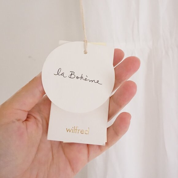 Wilfred by Aritzia White La Bohème Pilot Cotton Maxi Dress Cottagecore XS - Picture 8 of 16